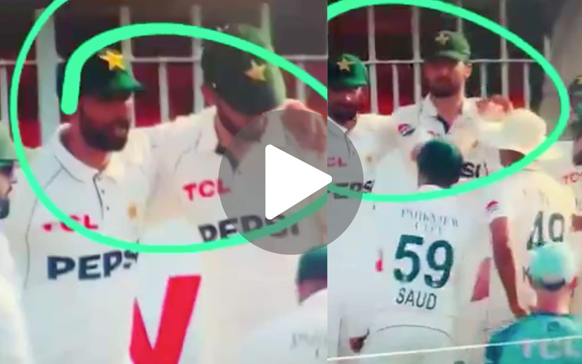 [Watch] Shaheen Afridi Removes Shan Masood's Hand Off His Shoulder During Team Huddle; Sparks Rift Rumours